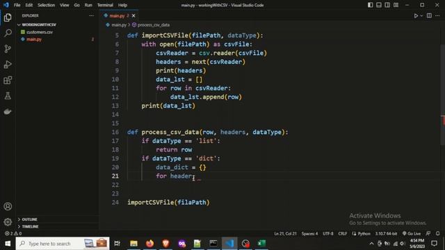 Reading CSV File in Python смотреть онлайн