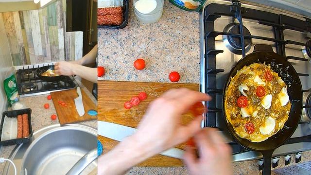 Рецепт вкусного омлета. Итальянский завтрак. Фриттата. Готовим дома, как в ресторане. смотреть онлайн