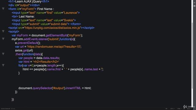 JSON+AJAX+API 0513 Loop Multiple Items in Object смотреть онлайн