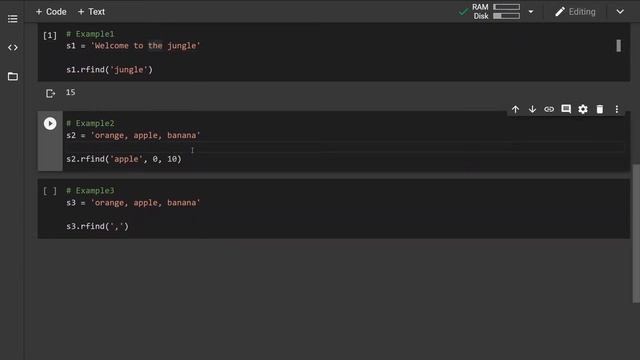 Python rfind() string method смотреть онлайн