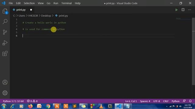Create a hello World In python || First program in python || Hello World In python смотреть онлайн