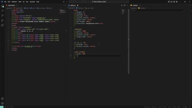 Web Elements Series | Episode 9: Creating a Dynamic BG RGBA Color Slider Using HTML, CSS and JS смотреть онлайн