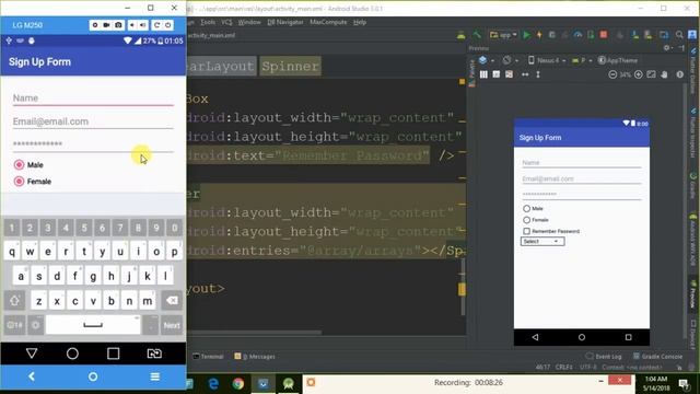 Android Studio Tutorial for Beginners 2018 # 4 Hindi Urdu Sign Up смотреть онлайн