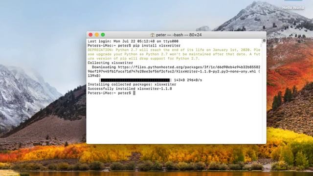 Installing XLSXWriter using PIP on Mac OS смотреть онлайн
