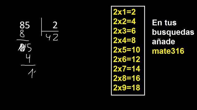 dividir 85 entre 2 , como dividir смотреть онлайн