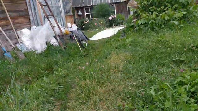 Триммер для травы | Кошу траву | Mow the grass | Timelapse | Работа электро-триммера смотреть онлайн