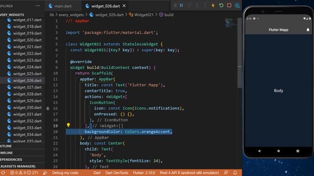Flutter AppBar Widget смотреть онлайн