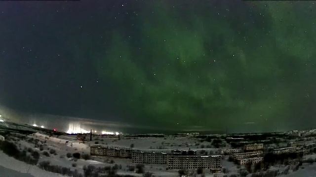 Полярное сияние 18-19 марта 2023 года Воркута смотреть онлайн