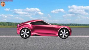 МУЛЬТИК-Конструктор  Розовая гоночная машина. Детские машинки.