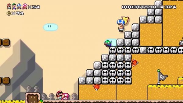 Super Mario Maker 2 – 4 Players Super Worlds Local Multiplayer (Co-Op) Walkthrough World 1, 2