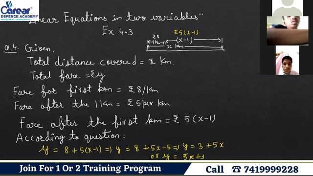 Linear equation in 2 variable:Numericals-4ISainik rms chs jnvIClass 9th MATHSICall us on 7419999228 смотреть онлайн