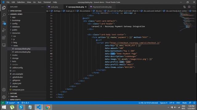 Razorpay Payment Gateway In Laravel смотреть онлайн