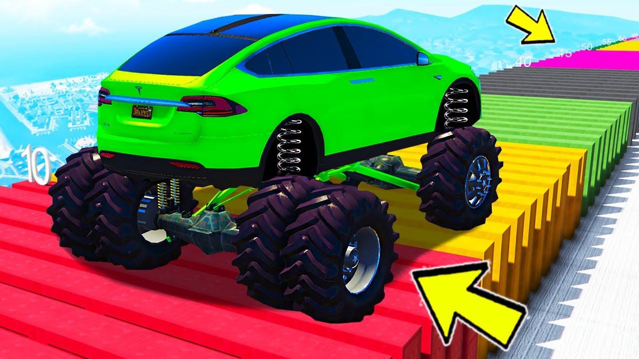 КАК ДАЛЕКО ПО КОЧКАМ ПРОЕДЕТ ОГРОМНЫЙ РУССКИЙ БИГФУТ В ГТА 5! РУССКИЕ ДОРОГИ В GTA ONLINE! смотреть онлайн