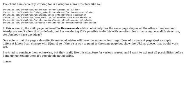 Wordpress: Child pages with same slug смотреть онлайн