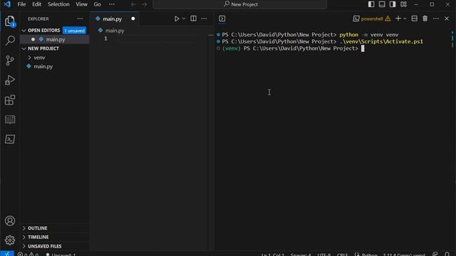 Create and use virtual environment in VS Code with Python смотреть онлайн