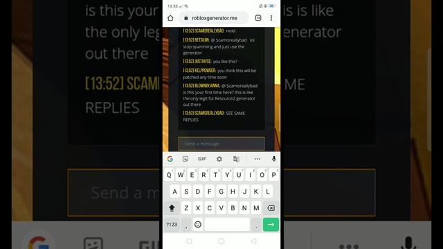 Let's see some Roblox scam generator смотреть онлайн