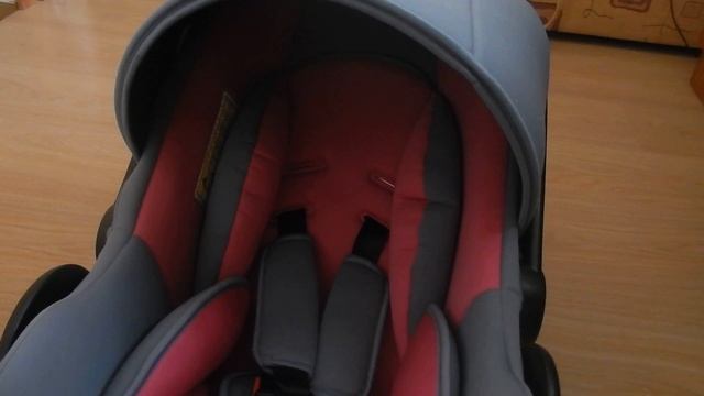 Обзор на автолюльку Leader Kids Baby Leader Comfort.Цвет розово-серый. смотреть онлайн