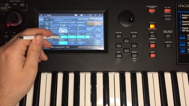 Настройка Yamaha MODX