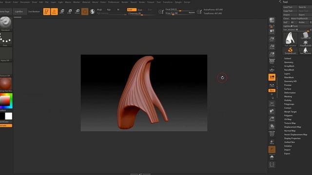 Zbrush 2018. Размер рабочего окна (на русском) смотреть онлайн