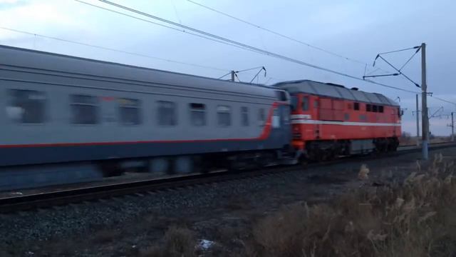 ТЭП70-0395 с поездом №147 Астрахань - Нижневартовск смотреть онлайн