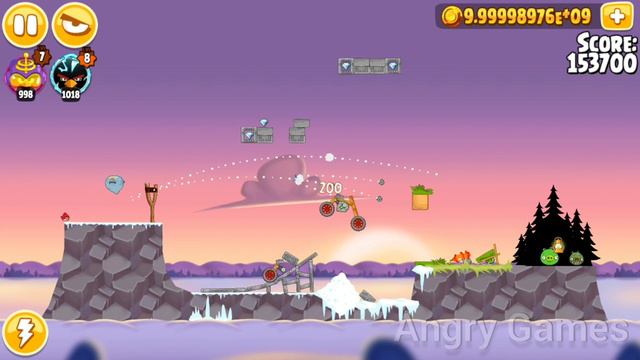 Angry Birds Seasons 3 Stars On Finn Ice 11 Level смотреть онлайн