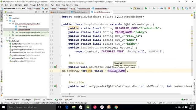 Creating SQLite Database and Table in Android,part-2,#91 смотреть онлайн