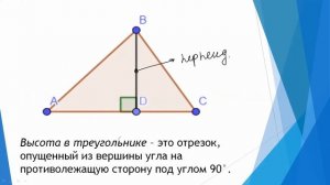 Математика. Объяснение темы «Перпендикуляр Высота треугольника»