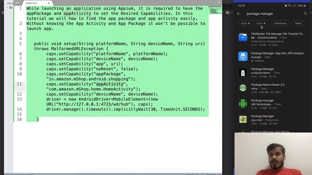 Appium | How To Find AppActivity And AppPackage In Android App |