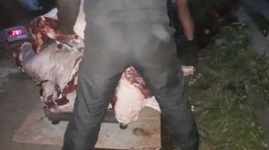 Сдали голштинского  быка на мясо.Выход мяса.