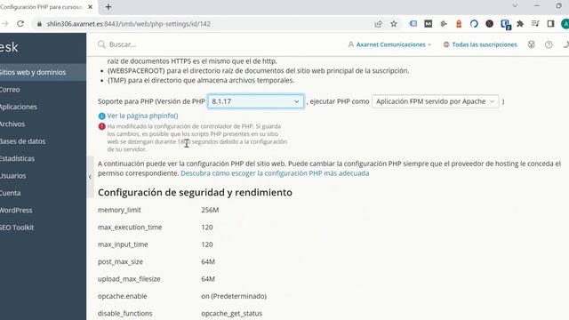 Píldora Formativa | Cómo cambiar la versión de PHP en Plesk смотреть онлайн