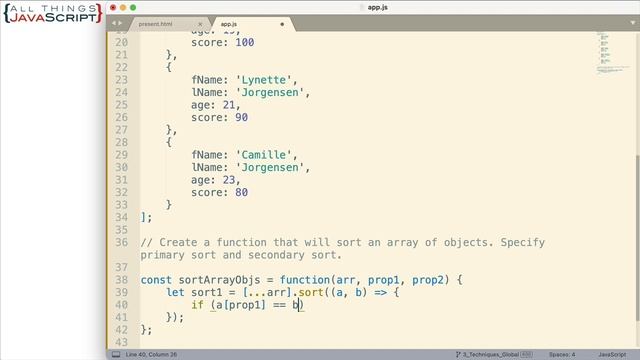 Using a Double Sort on an Array of Objects смотреть онлайн