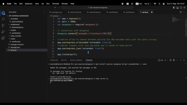 Rest API with JWT Access | Nodejs, expressjs, mongoose смотреть онлайн