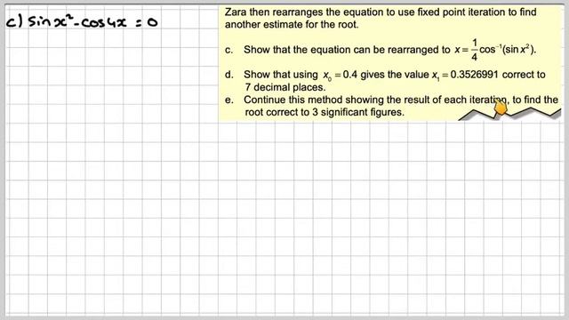 Using fixed point iteration to find a root of a trig equation смотреть онлайн