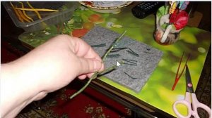 Новичкам о валянии. Веточка мимозы своими руками.mp4