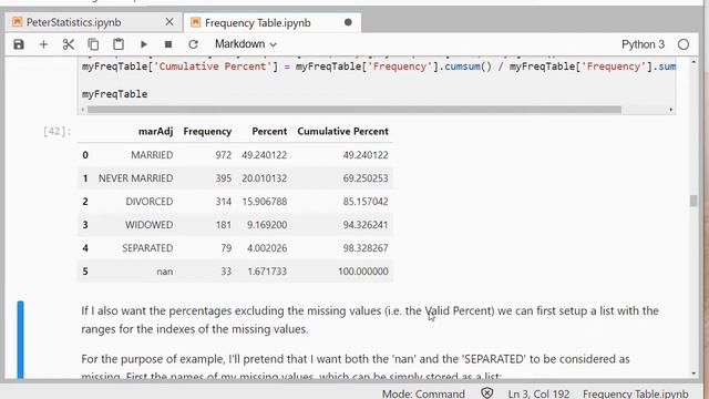 Python - Frequency Table смотреть онлайн