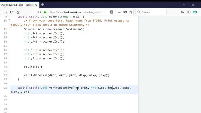Day 26: Nested Logic | HackerRank | JAVA смотреть онлайн