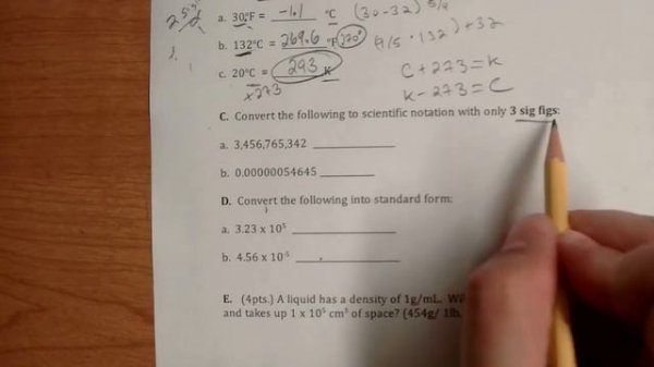 AP Chemistry Quiz #1 Practice Answers
