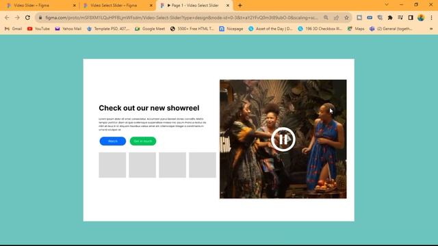 Video Select and Swap Slider Animation in figma using variables (2023) смотреть онлайн