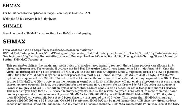 Unix & Linux: Kernel parameter SHMALL and SHMAX смотреть онлайн