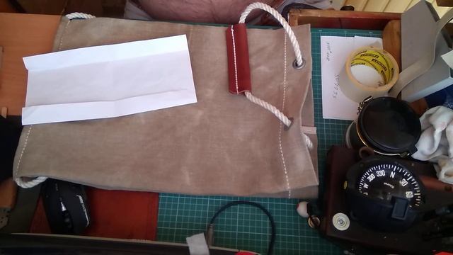 Сумка-рюкзак.Материал брезент,кожа . смотреть онлайн