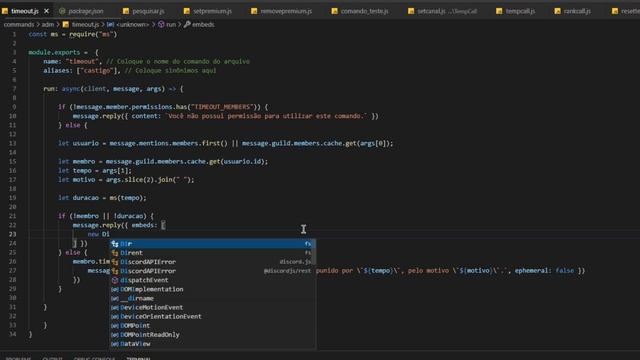 Comando de castigo/timeout (em prefixo) | Discord.js V13 #62 смотреть онлайн