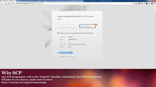 Deploying to Pagodabox (Example 2 - SFTP) смотреть онлайн