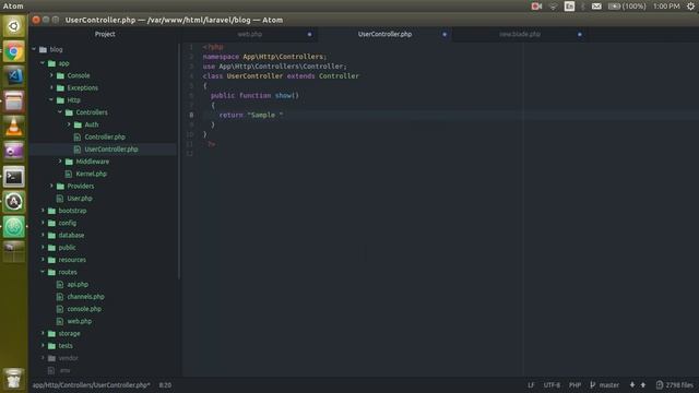 Laravel tutorial - make simple controller смотреть онлайн