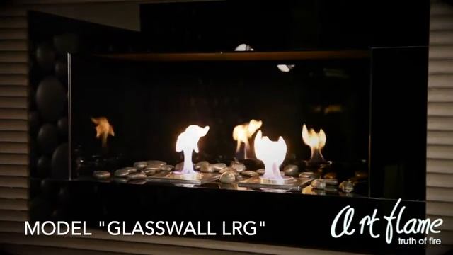 Biofireplace GlassWall LRG (Биокамин Art Flame) смотреть онлайн