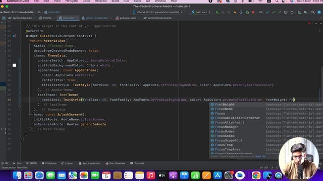 Part-5 Setting Up App Theme || Flutter Firebase Social Media Application смотреть онлайн