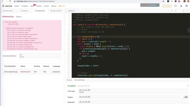 leetCode 57 Insert Interval | JSer - algorithm and JavaScript смотреть онлайн