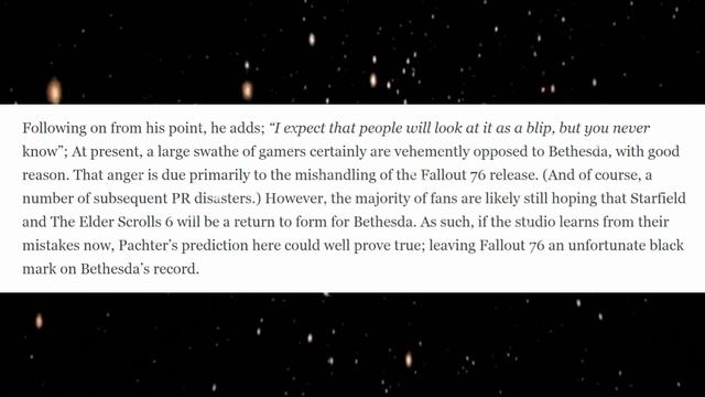 The Elder Scrolls 6 Won't Be Affected By Fallout 76! смотреть онлайн