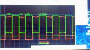осциллограмма поведения датчика скорости