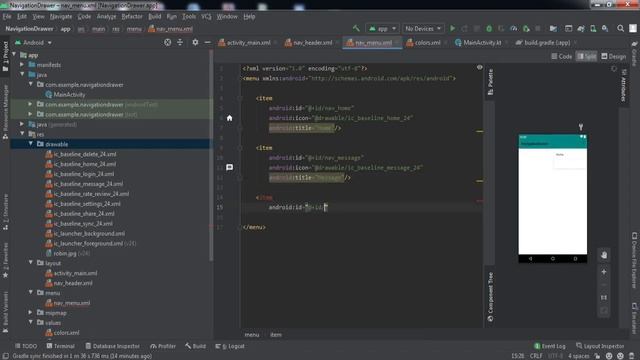 Navigation Drawer using Kotlin in Android Studio || Slidable Menu with Navigation Drawer || Kotlin смотреть онлайн