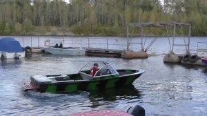Катер Чайка. Управляемость на малом ходу